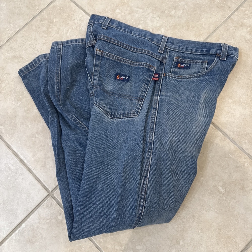 Lapco FR D-Pind Relaxed Jeans 32x32 (32x31) Cotton Med Wash CAT-2 NFPA 2112‎